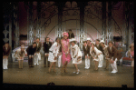 Actresses (Center L-R) Tamara Long, Carol Channing & Dody Goodman w. cast in a scene fr. the Broadway musical "Lorelei." (New York)
