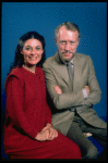 Actors Anne Bancroft & Max von Sydow in a publicity shot fr. the Broadway play "Duet for One." (New York)