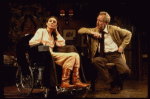 Actors Anne Bancroft & Max von Sydow in a scene fr. the Broadway play "Duet for One." (New York)