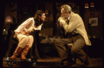 Actors Anne Bancroft & Max von Sydow in a scene fr. the Broadway play "Duet for One." (New York)