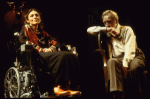 Actors Anne Bancroft & Max von Sydow in a scene fr. the Broadway play "Duet for One." (New York)