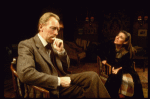 Actors Anne Bancroft & Max von Sydow in a scene fr. the Broadway play "Duet for One." (New York)