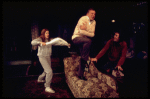 Actors (L-R) Lynn Redgrave, George Rose & John Lithgow in a scene fr. the Broadway play "My Fat Friend." (New York)