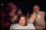 Actors (L-R) John Lithgow, Lynn Redgrave & George Rose in a scene fr. the Broadway play "My Fat Friend." (New York)