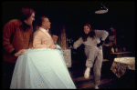 Actors (L-R) John Lithgow, George Rose & Lynn Redgrave in a scene fr. the Broadway play "My Fat Friend." (New York)