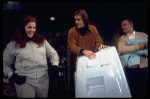 Actors (L-R) Lynn Redgrave, John Lithgow & George Rose in a scene fr. the Broadway play "My Fat Friend." (New York)