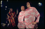 Actors (L-R) Lynn Redgrave, George Rose & John Lithgow in a scene fr. the Broadway play "My Fat Friend." (New York)
