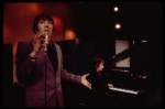 Actors (L-R) Peter Cook & Dudley Moore in a scene fr. the Broadway comedy "Good Evening." (New York)