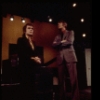 Actors (L-R) Dudley Moore & Peter Cook in a scene fr. the Broadway comedy "Good Evening." (New York)