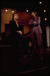 Actors (L-R) Dudley Moore & Peter Cook in a scene fr. the Broadway comedy "Good Evening." (New York)