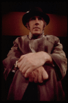 Actor Peter Cook in a scene fr. the Broadway comedy "Good Evening." (New York)