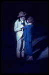 Actors Rita Moreno & Robert Shaw in a scene fr. the Broadway musical "Gantry." (New York)