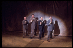 Actors (L-R) Bob Gorman, David Sabin, Zale Kessler & Ted Thurston in a scene fr. the Broadway musical "Gantry." (New York)