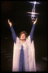 Actress Kaye Ballard in a scene fr. her one-woman Off-Broadway musical "Hey Ma!." (New York)