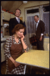 Actors (L-R) Patrick McGoohan, Rosemary Harris & George N. Martin in a scene fr. the Broadway play "Pack of Lies." (New York)