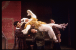 Actors (L-R) Lewis J. Stadlen, Shelley Winters, Irwin Pearl & Alvin Kupperman in a scene fr. the Broadway musical "Minnie's Boys." (New York)