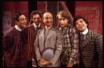 Actors (L-R) Lewis J. Stadlen, Alvin Kupperman, Arny Freeman, Daniel Fortus & Irwin Pearl in a scene fr. the Broadway musical "Minnie's Boys." (New York)