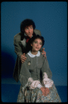 Actors Jim Dale & Catherine Cox in a publicity shot fr. the first replacement cast of the Broadway musical "Barnum." (New York)