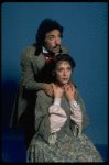 Actors Tony Orlando & Catherine Cox in a publicity shot fr. the first replacement cast of the Broadway musical "Barnum." (New York)