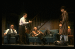 Actors (L-R) Philip Sterling, Jason Alexander, John Randolph & Jonathan Silverman in a scene fr. the Broadway play "Broadway Bound." (New York)