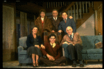 Actors (Back L-R) Phyllis Newman, Philip Sterling & Jason Alexander, (Seated L-R) Linda Lavin, Jonathan Silverman & John Randolph in a scene fr. the Broadway play "Broadway Bound." (New York)
