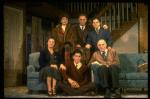 Actors (Back L-R) Phyllis Newman, Philip Sterling & Jason Alexander, (Seated L-R) Linda Lavin, Jonathan Silverman & John Randolph in a scene fr. the Broadway play "Broadway Bound." (New York)