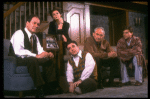 Actors (L-R) David Margulies, Carole Shelley, Nathan Lane, Salem Ludwig & Stephen Mailer in a scene fr. the first National tour of the Broadway play "Broadway Bound." (New Haven)