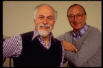 Director Gene Saks (L) & playwright Neil Simon (R) in a rehearsal shot fr. the Broadway play "Biloxi Blues." (New York)