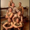 Actors (Top L-R) Barry Miller, Bill Sadler & Geoffrey Sharp, (Middle L-R) Matt Mulhern & Matthew Broderick, (Bottom  L-R) Brian Tarantina & Alan Ruck in a rehearsal shot fr. the Broadway play "Biloxi Blues." (New York)
