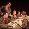 Actors (L-R) Geoffrey Nauffts, Michael McNeill (standing), John C. MacKenzie, Andrew Polk, Scott McClelland & John Younger in a scene fr. the National tour of the Broadway play "Biloxi Blues." (Boston)