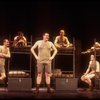 Actors (L-R) John Younger, Geoffrey Nauffts, Scott McClelland, Andrew Polk, Michael McNeill & John C. MacKenzie in a scene fr. the National tour of the Broadway play "Biloxi Blues." (Boston)