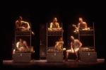 Actors (Top L-R) Geoffrey Nauffts, Andrew Polk & John C. MacKenzie, (Bottom L-R) Scott McClelland, John Younger & Michael McNeill in a scene fr. the National tour of the Broadway play "Biloxi Blues." (Boston)