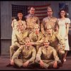 Actors (Top L-R) Kathy Danzer, John Finn, Andrew Polk, Marita Geraghty; (Mid. L-R) John Younger, John MacKenzie, Michael McNeill, (Bot. L-R) David Warshofsky, William Ragsdale in cast shot fr. the National tour of the Broadway play "Biloxi Blues." (Boston)