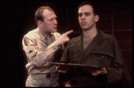 Actors (L-R) John Finn & Andrew Polk in a scene fr. the National tour of the Broadway play "Biloxi Blues." (Boston)