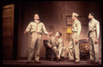 Actors (L-R) David Warshofsky, John C. MacKenzie, John Younger & William Ragsdale in a scene fr. the National tour of the Broadway play "Biloxi Blues." (Boston)