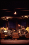 Actors (L-R) William Ragsdale, John C. MacKenzie, David Warshofsky, John Younger & Andrew Polk (Top) in a scene fr. the National tour of the Broadway play "Biloxi Blues." (Boston)