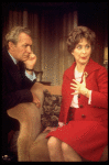 Actors Betty Garrett & Forrest Tucker in a scene fr. the National tour of the Broadway play "Plaza Suite." (Columbus)