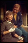 Actors Betty Garrett & Forrest Tucker in a scene fr. the National tour of the Broadway play "Plaza Suite." (Columbus)