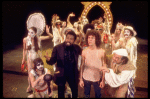 Actors (Center L-R) Ben Vereen & John Rubinstein w. cast in a scene fr. the Broadway musical "Pippin." (New York)