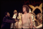 Actors (L-C) Ben Vereen & John Rubinstein w. cast in a scene fr. the Broadway musical "Pippin." (New York)