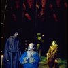 Actors (L-C) John Rubinstein & Eric Berry w. cast in a scene fr. the Broadway musical "Pippin." (New York)