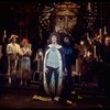 Actors (Center L-R) John Rubinstein & Ben Vereen w. cast in a scene fr. the Broadway musical "Pippin." (New York)