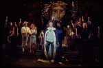 Actors (Center L-R) John Rubinstein & Ben Vereen w. cast in a scene fr. the Broadway musical "Pippin." (New York)