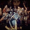 Actors (Front) John Rubinstein  & (Rear L-R) Christopher Chadman, Leland Palmer, Kathryn Doby, John Mineo, Candy Brown, Ben Vereen, Ann Reinking, Pamela Sousa, Richard Korthaze & Jennifer Nairn-Smith in a scene fr. the Broadway musical "Pippin." (New York