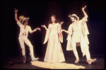 Actors (L-R) Christopher Chadman, Jill Clayburgh & Gene Foote in a scene fr. the Broadway musical "Pippin." (New York)