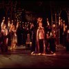 Actors (fr. L-R) Northern J. Calloway & Michael Rupert w. cast in a scene fr. the replacement cast of the Broadway musical "Pippin." (New York)