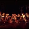 Actor Michael Rupert (C) w. cast in a scene fr. the replacement cast of the Broadway musical "Pippin." (New York)