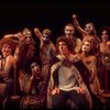 Actors (C) Michael Rupert & (Rear L-R) Patti Karr, Kathryn Ann Wright, Sally Neal, Ken Urmston, Larry Merritt, Vicki Frederick, Denise Pence (Top) & Patti D'Beck in a scene fr. the replacement cast of the Broadway musical "Pippin." (New York)