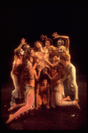 Actor Michael Rupert (C) w. cast in a scene fr. the replacement cast of the Broadway musical "Pippin." (New York)