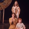 Actors (L-R) Michael Rupert, Betty Buckley & Shane Nickerson (holding duck) in a scene fr. the replacement cast of the Broadway musical "Pippin." (New York)